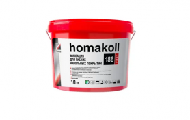 Клей-фиксатор homakoll 186 Prof для гибких напольных покрытий, 10 кг